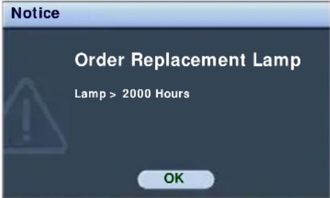 BENQ MP724 - Timing of replacing the lamp - 2