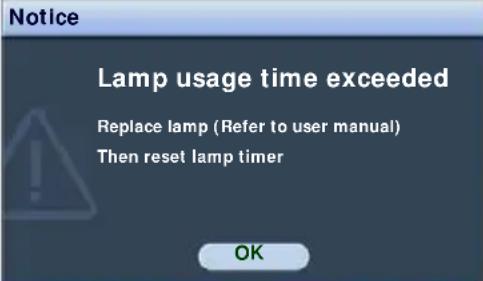 BENQ MP724 - Timing of replacing the lamp - 5