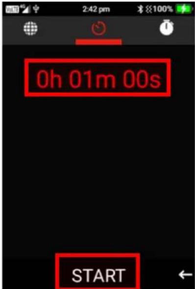 0h 01m 00s START