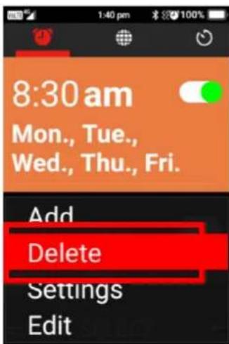 8:30 am Mon., Tue., Wed., Thu., Fri. Add Delete Settings Edit