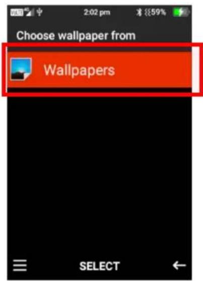 Choose wallpaper from Wallpapers SELECT
