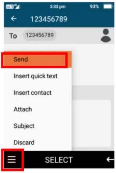 Send Insert quick text Insert contact Attach Subject Discard 三 SELECT