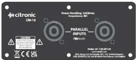 Citronic CM12A - Passive panel layout - 1