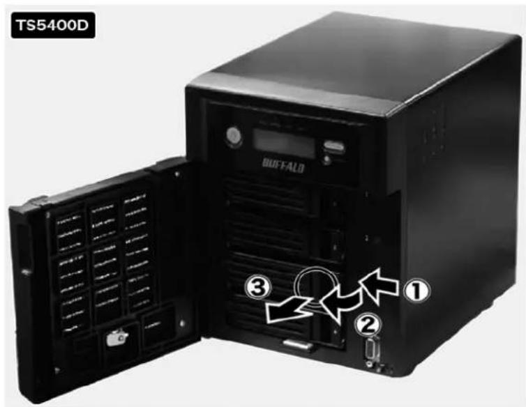 BUFFALO TeraStation 5000 - Drive Replacement (using JBOD or a redundant RAID mode such as RAID 1, 5, or 6 with auto-shutdown disabled) - 2