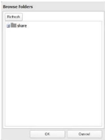 BUFFALO TeraStation 5000 - Choose a shared folder for the web server, then click OK. - 1