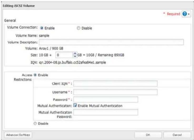 BUFFALO TeraStation 5000 - Setting Access Restrictions for Individual Volumes - 3