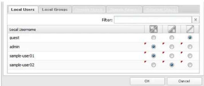 BUFFALO TeraStation 5000 - Select the level of access for the user or group you added. - 1