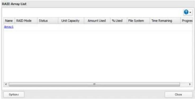BUFFALO TeraStation 5000 - Select the array to delete. - 1