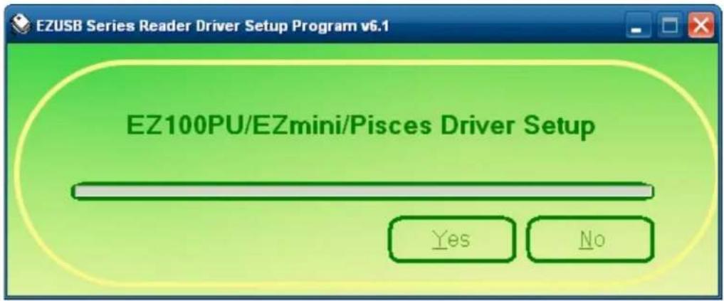 EZUSB Series Reader Driver Setup Program v6.1 EZ100PU/EZmini/Pisces Driver Setup Yes No