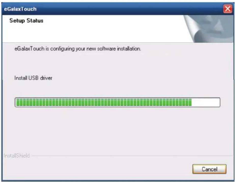 eGalaxTouch Setup Status eGalaxTouch is configuring your new software installation. Install USB driver InstallShield Cancel