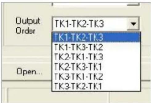 Output Order TK1-TK2-TK3 TK1-TK2-TK3 TK1-TK3-TK2 TK2-TK1-TK3 TK2-TK3-TK1 TK3-TK1-TK2 TK3-TK2-TK1