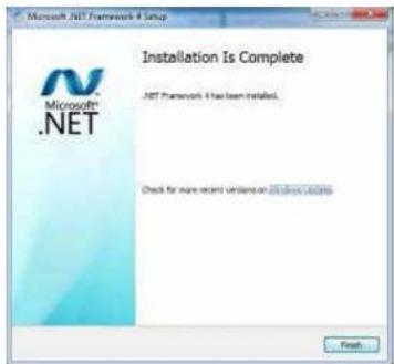 Microsoft .NET Framework 4 Setup Installation Is Complete .NET Framework 4 has been installed. Check for more recent version on .NET Framework 4.00001.