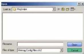 Open Look in: Mapscape File name: Files at type: Working Config Files.cib2 Open Cancel