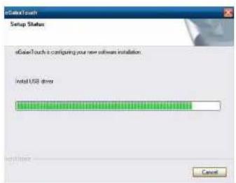 eSimet Touch Setup Status eSimet Touch is configuring your new software installation. Install USB drive OK Cancel
