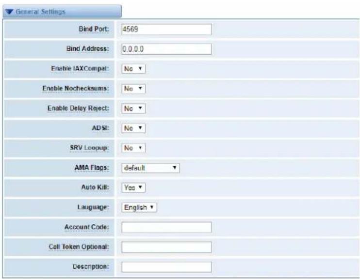 OpenVox SWG-2032L - General Settings - 1