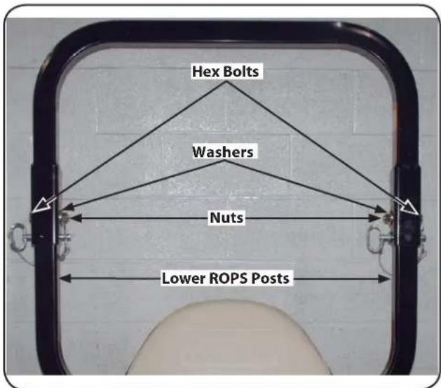 Hex Bolts Washers Nuts Lower ROPS Posts