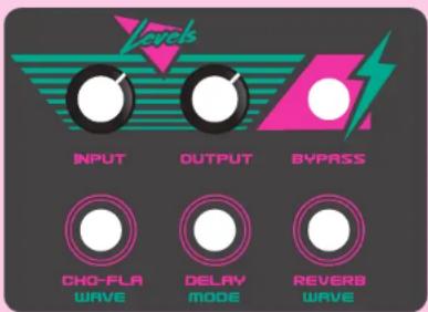 pre INPUT OUTPUT BYPASS CHO-FLA WAVE DELAY MODE REVERB WAVE