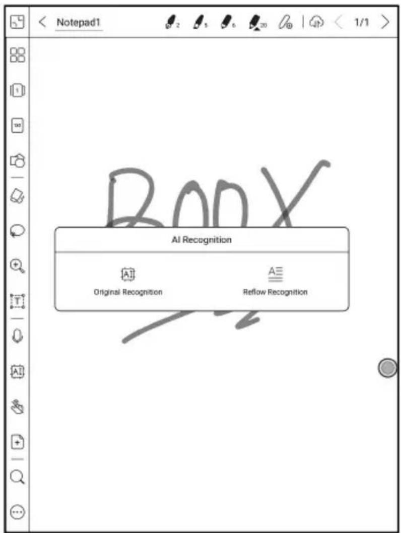 Notepad1 AI Recognition Original Recognition Reflow Recognition