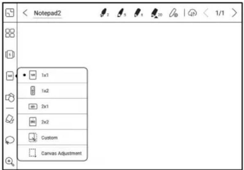 < Notepad2 1x1 1x2 2x1 2x2 Custom Canvas Adjustment
