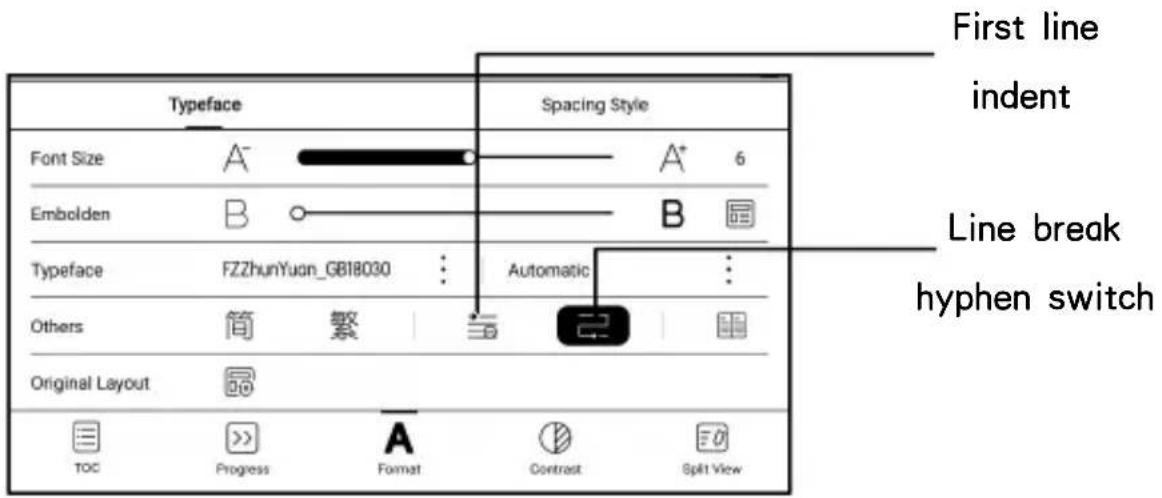 First line indent Font Size A⁻ Spacing Style A⁺ 6 Embolden B B Typeface FZZhunYuan_GB18030 Automatic : Others 简繁 Original Layout TOC Progress Format Contrast Split View Line break hyphen switch