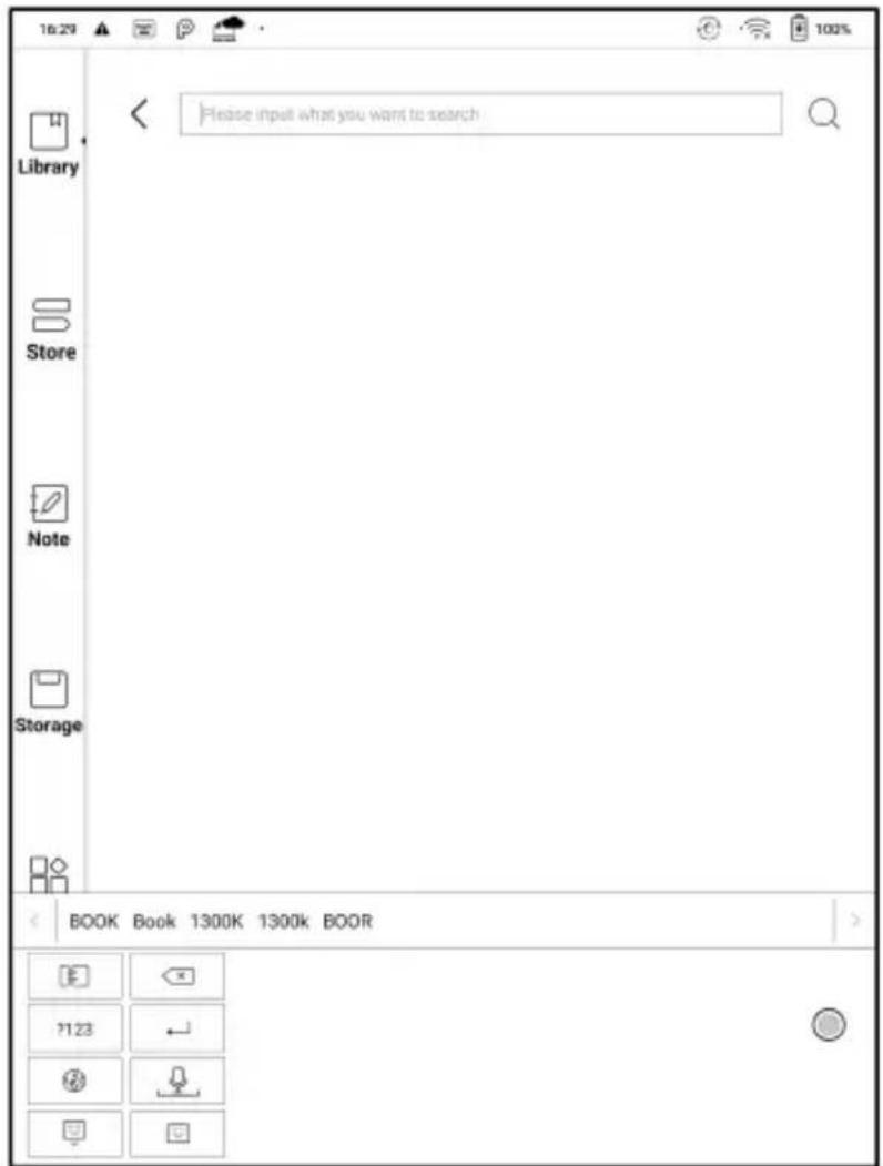 16:29 Library Store Note Storage Please input what you want to search BOOK Book 1300K 1300k BOOR 7123