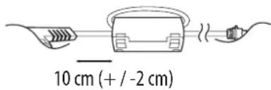 10 cm (+ / -2 cm)