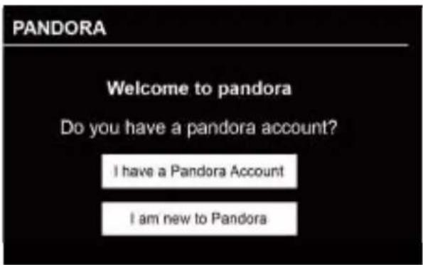 PANDORA Welcome to pandora Do you have a pandora account? I have a Pandora Account I am new to Pandora