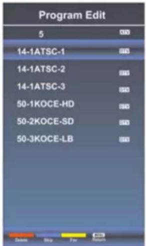 Program Edit 5 14-1ATSC-1 14-1ATSC-2 14-1ATSC-3 50-1KOCE-HD 50-2KOCE-SD 50-3KOCE-LB