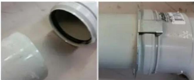 Real Flame Element 1200 MK2 - Poly Pro to Poly Pro flue connection - 2