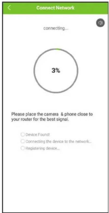 Connect Network connecting... 3% Please place the camera & phone close to your router for the best signal. Device Found! Connecting the device to the network... Registering device...