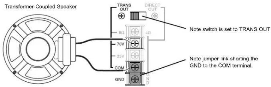 Bogen V250 - 4-Ohm Low-Impedance Speaker Connections - 2