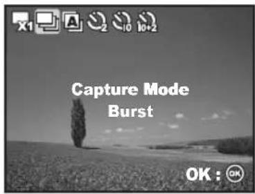 Capture Mode Burst OK : OK