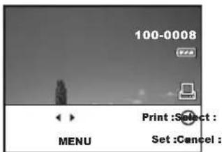 100-0008 Print :Select : MENU Set :Cancel :