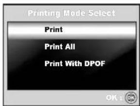 Printing Mode Select Print Print All Print With DPOF