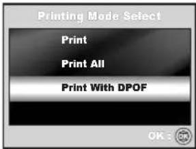Printing Mode Select Print Print All Print With DPOF