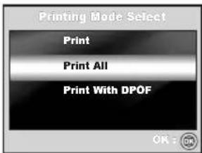 Printing Mode Select Print Print All Print With DPOF