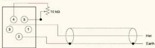 4 5 3 1 2 10 kΩ Hot Earth