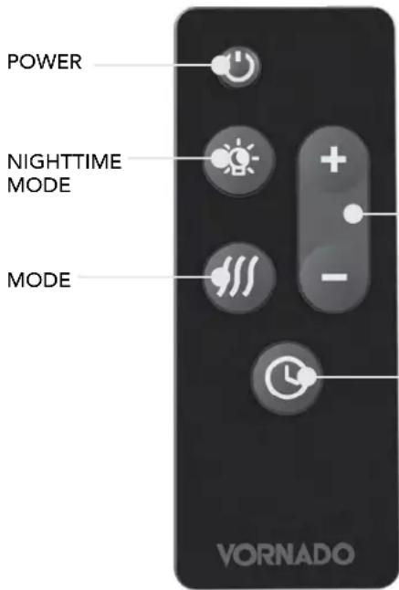 POWER NIGHTTIME MODE MODE VORNADO