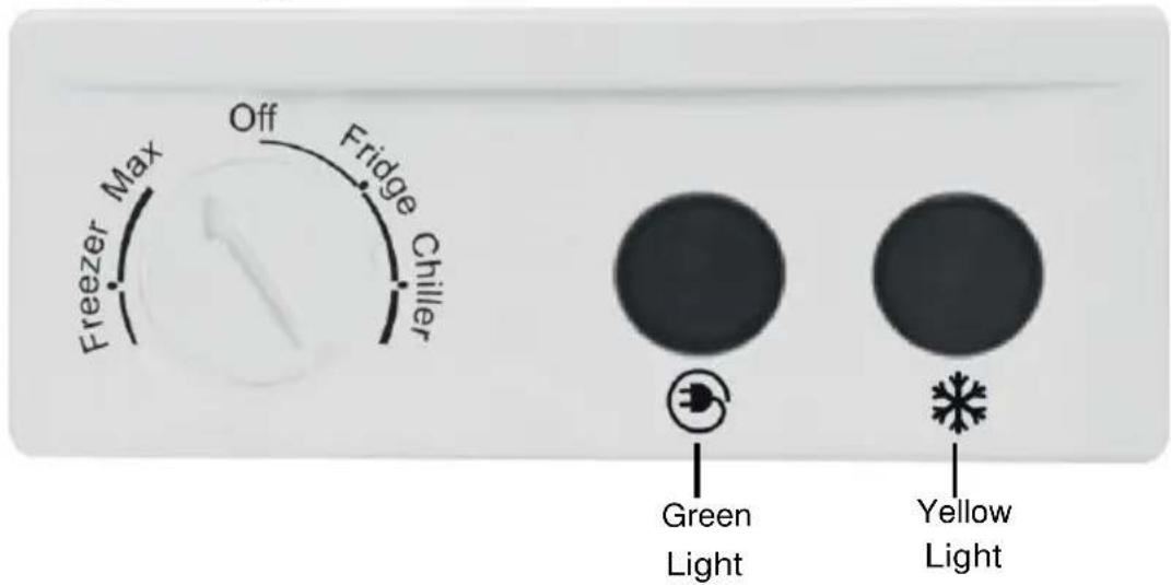 Freezer Max Off Fridge Chiller Green Light Yellow Light