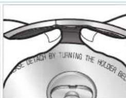 USE DETACH BY TURNING THE HOLDER BELT
