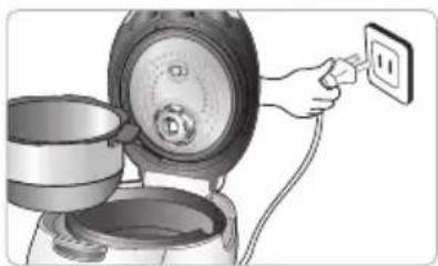 Cuckoo CRP-AHSS1009FN - Connect power plug and turn the handle to "Lock" - 4