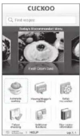 CUCKOO Find recipes Today's Recommended Menu First Cream Fee Automated Making Young Burger's Making Setup No kitchen Finish Drawing Additive New Game Flip to know Information HELP Vol.1.1