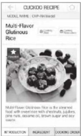 CUCKOO RECIPE MODEL NAME: CRP-SH Model Multi-Flavor Glutinous Rice Multi-Flavor Glutinous Rice is the slammed food with sweet rice with chestnuts, jujubes, pine nuts, sesame oil, brown sugar and soy saatar. INTRODUCTION INGREDIENT COOKING ORDER