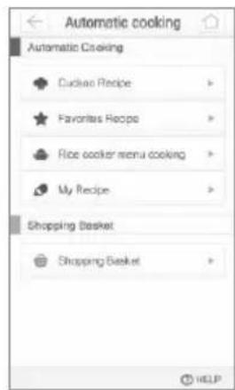 Automatic cooking Automatic Cooking Cuckee Recipe > Favorites Recipe > Rice cooker menu cooking > My Recipe > Shopping Basket Shopping Basket >