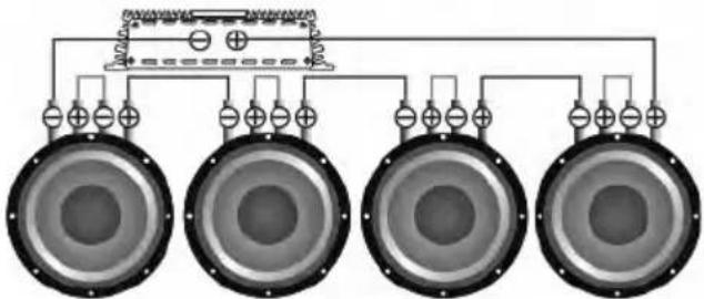 Deaf Bonce Machete MA-OGO2500.1D Sport - Subwoofers in series, coils in parallel - 5