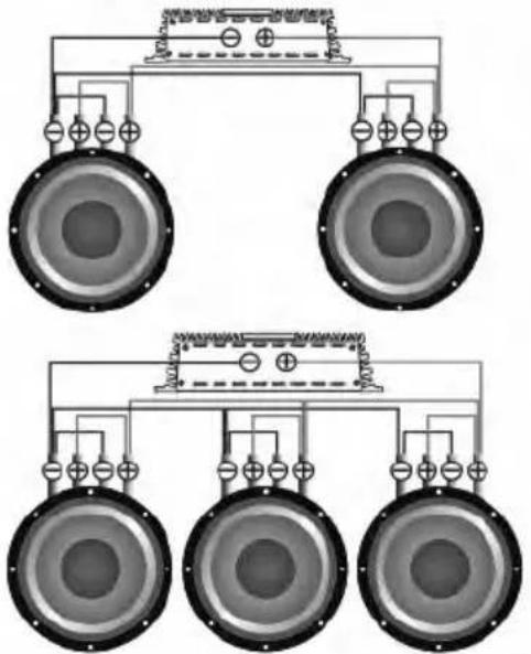 Deaf Bonce Machete MA-OGO2500.1D Sport - Subwoofers in series, coils in parallel - 8