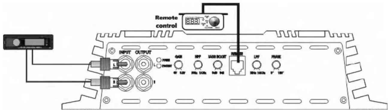Remote control INPUT OUTPUT POWER POWER GND HPF JASB BOOT RENEER LFP PHASE 10k 100k 10k 100k 10k 100k