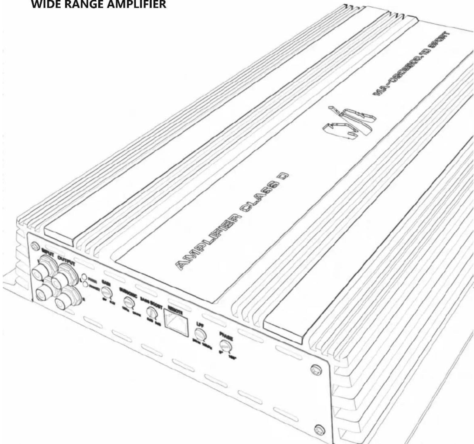 WIDE RANGE AMPLIFIER AMPLIFIER CLASS D MAX-DOSCOBOD, SD 500V 10.7
