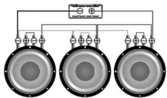 Deaf Bonce Apocalypse AAP-350.1D Atom Plus - Subwoofers in series, coils in series - 5