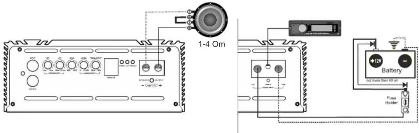 1-4 Om OUTPUT VREF LUT SAR LEVEL FREQUENCY 10A 20A 30A 40A 50A 60A 70A 80A INPUT OUTPUT + - Circuit 1.0 + OUTPUT 12V Battery not more than 40 om Fuse Holder